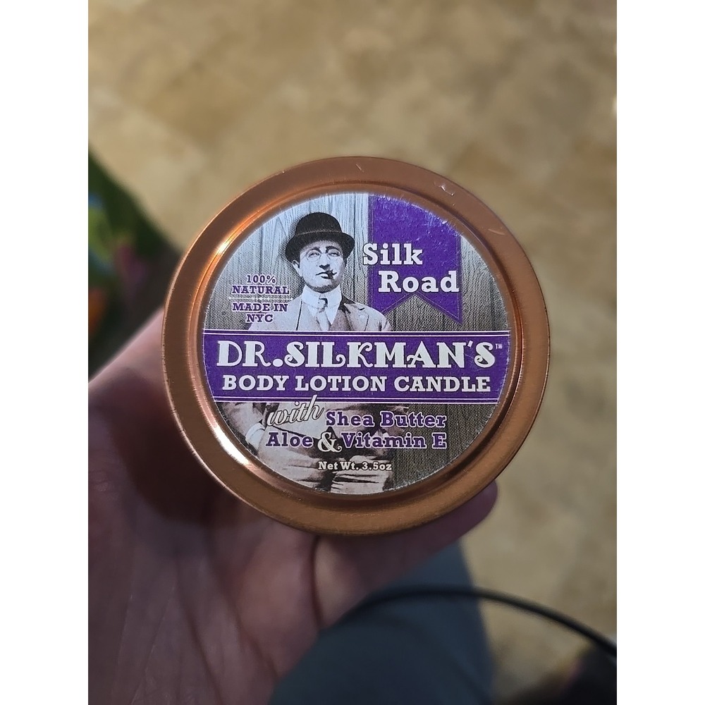Dr. Silkman's Silk Road Body Lotion Candle 3.5 Oz New 100% Natural NYC USA